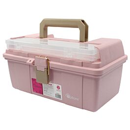 Large Art And Craft Storage Tool Organiser Box Colour Pink Jewellery Making Gard