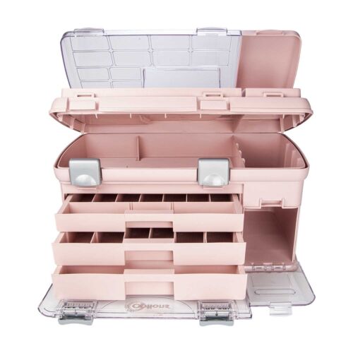 Large Three Draw Pink Craft Carry Storage System